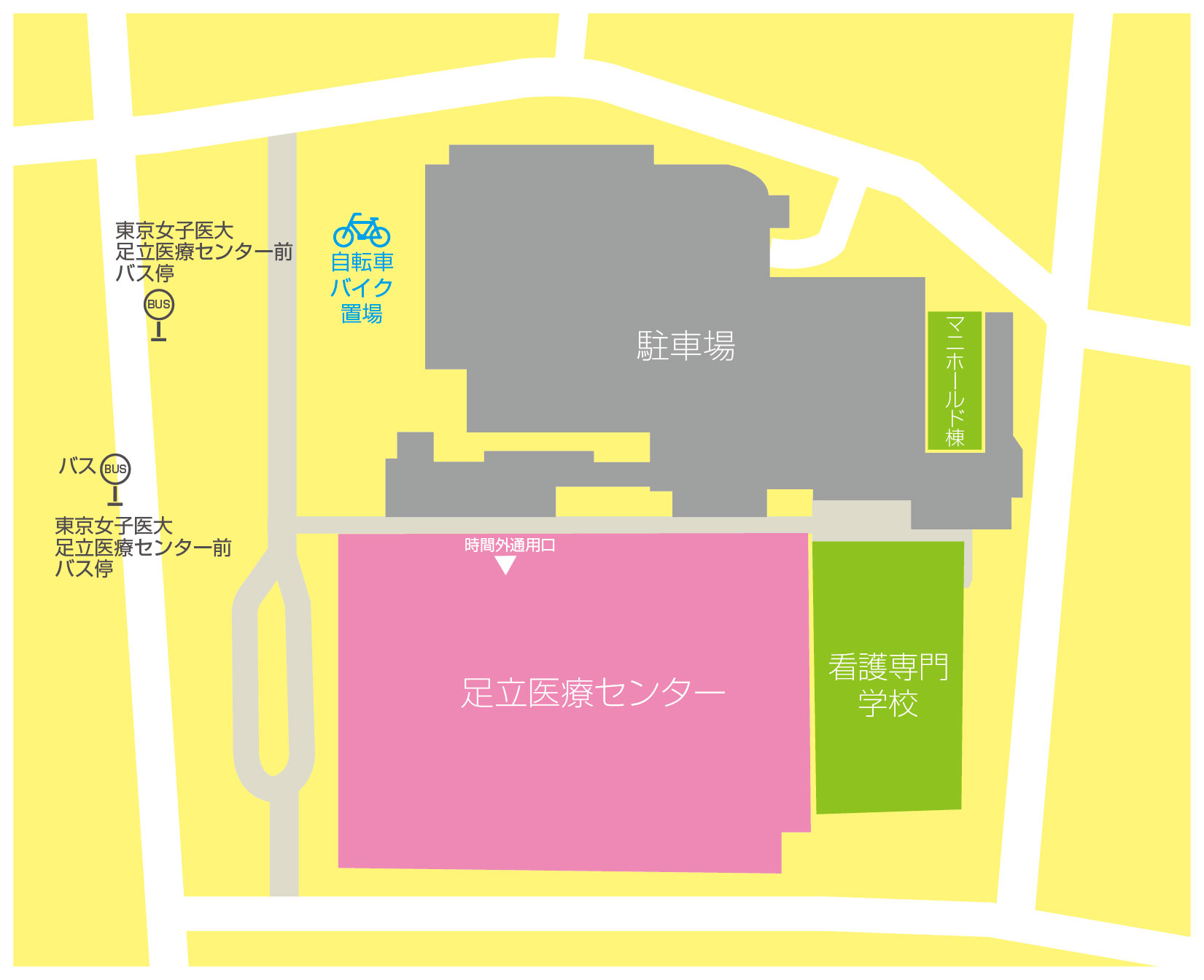 足立医療センター　案内マップ