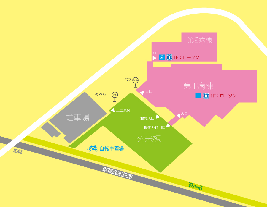 八千代医療センター 案内マップ